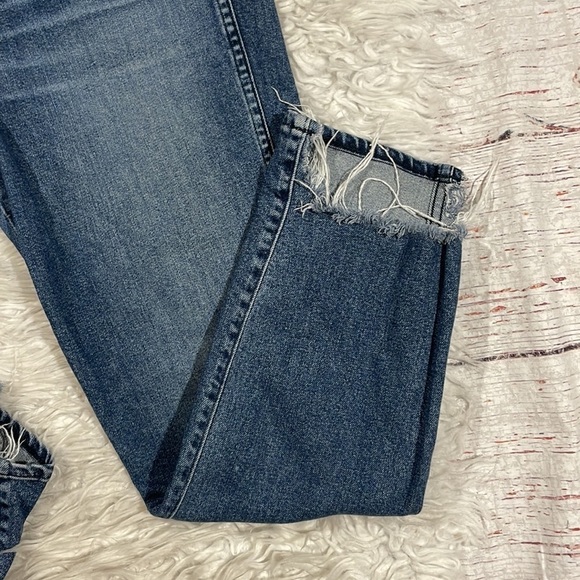 3x1 NYC Authentic Straight Crop Cammi Distressed Hem High Rise Jeans - Picture 9 of 14